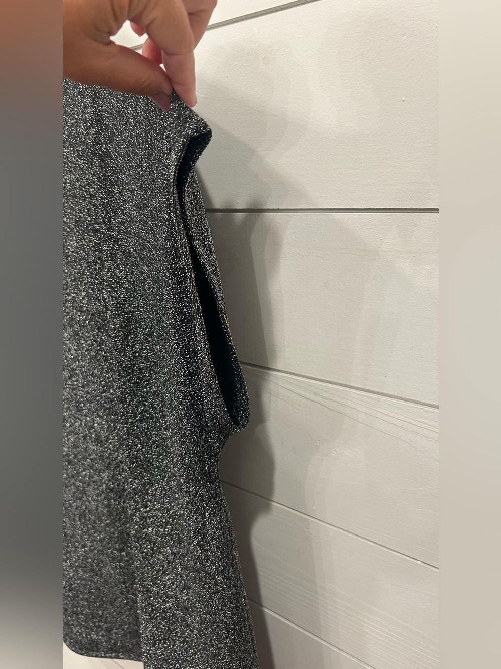 Calvin Klein Metallic Black Short-Sleeve Sparkle Top - Picture 7 of 9